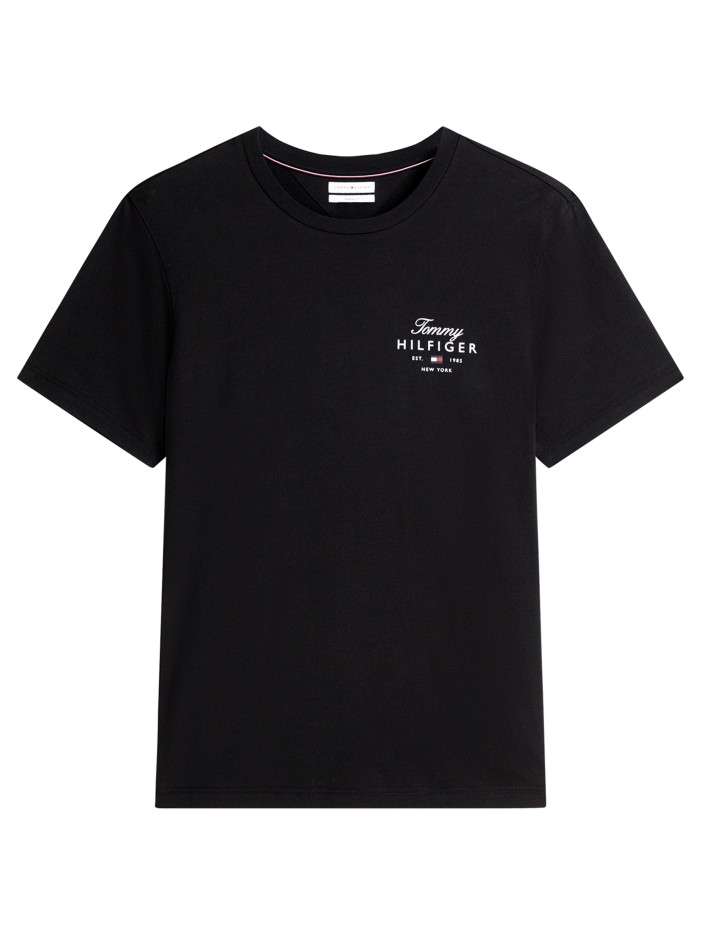 T-shirt en coton noir à...