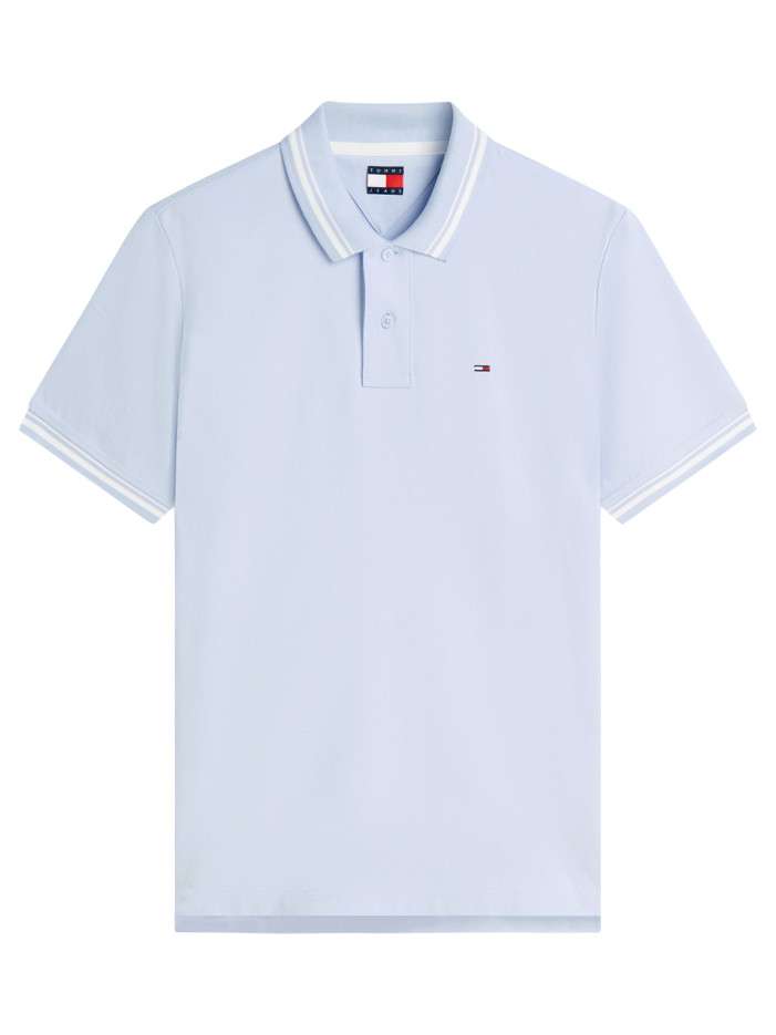 Polo en coton ciel à coupe...