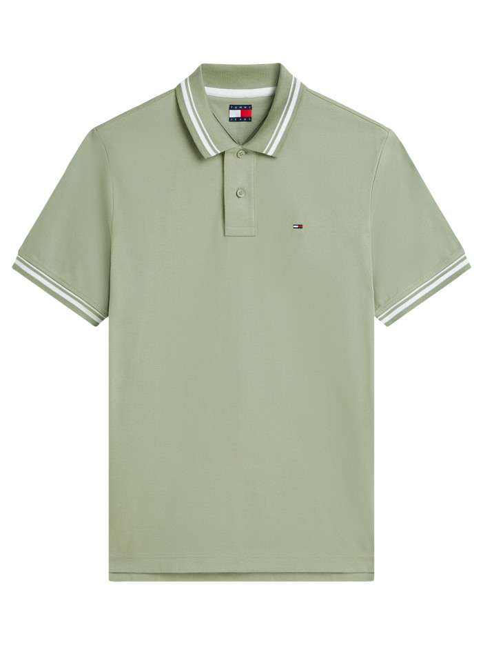 Polo en coton olive à coupe...