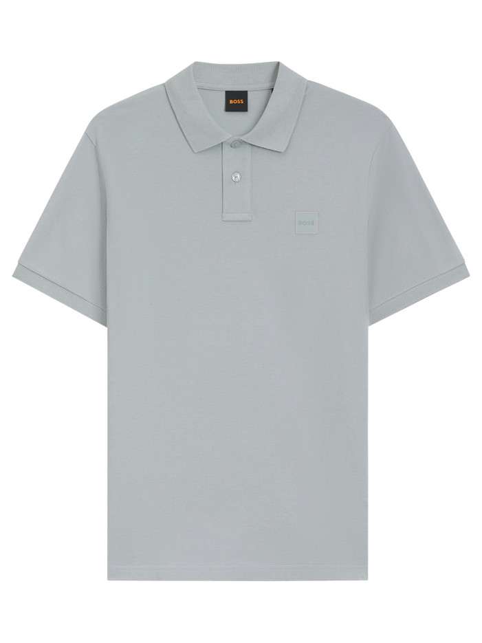 Polo en coton indigo uni...