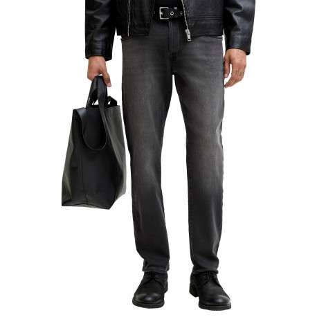 Jean noir uni avec une coupe slim muni d'un zip et d'un bouton - Image 3
