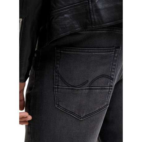 Jean noir uni avec une coupe slim muni d'un zip et d'un bouton - Image 7