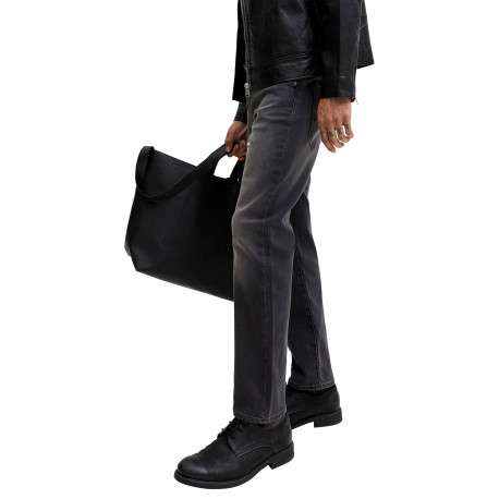 Jean noir uni avec une coupe slim muni d'un zip et d'un bouton - Image 8