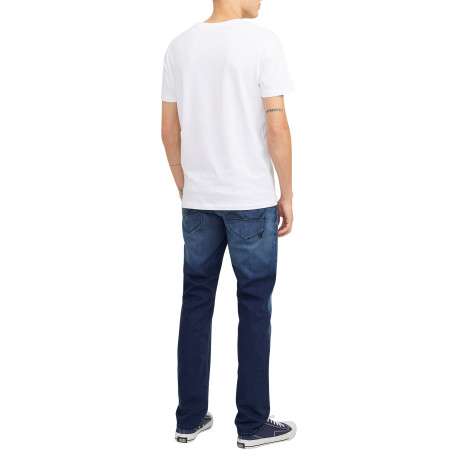 Jean indigo avec une coupe slim muni d'un zip et d'un bouton - Image 4