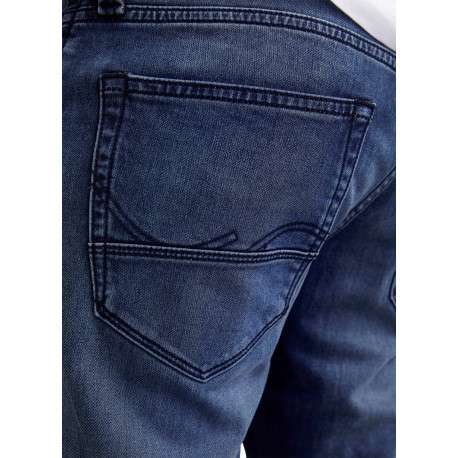 Jean indigo avec une coupe slim muni d'un zip et d'un bouton - Image 7