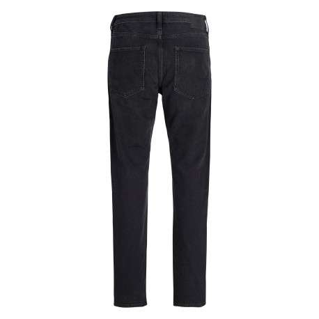 Jean noir en coton avec une coupe slim muni d'un zip et d'un bouton - Image 2