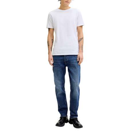 Jean indigo avec une coupe slim muni d'un zip et d'un bouton - Image 5