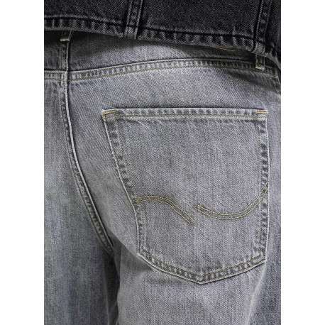 Jean gris en coton avec une coupe droite muni d'un zip et d'un bouton - Image 7