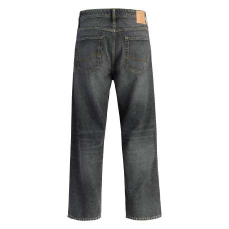 Jean gris foncé en coton avec une coupe droite muni d'un zip et d'un bouton - Image 2