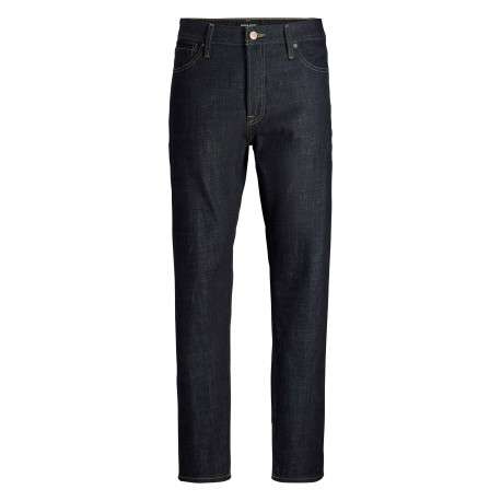 Jean brut en coton avec une coupe droite muni d'un zip et d'un bouton
