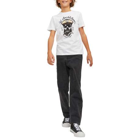 Jean en coton noir uni avec une coupe droite muni d'un zip et d'un bouton - Image 5