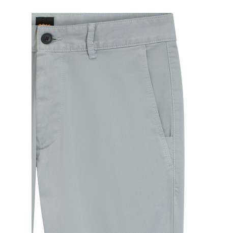 Pantalon chino en coton ciel uni avec une coupe ajustée et une taille basse - Image 2