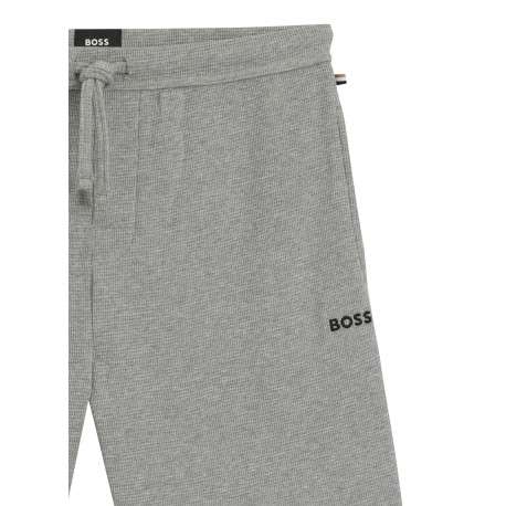 Short jogging gris uni avec une coupe droite et des poches italiennes - Image 2