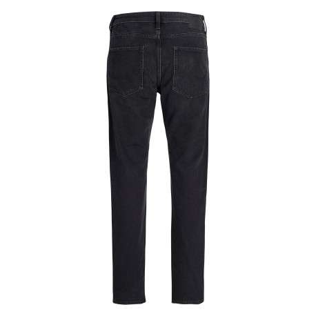 Jean noir en coton avec une coupe slim muni d'un zip et d'un bouton - Image 2