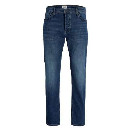 Jean indigo avec une coupe slim muni d'un zip et d'un bouton