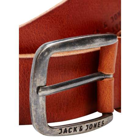 Ceinture en cuir de buffle camel unie avec une boucle à ardillon - Image 2