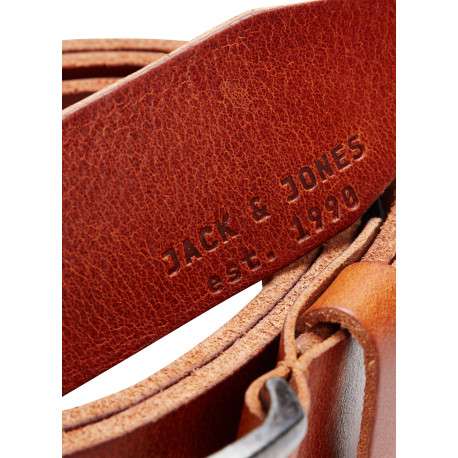 Ceinture en cuir de buffle camel unie avec une boucle à ardillon - Image 3