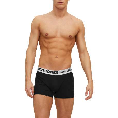 Lot de 3 Boxers classique en coton biologique noir uni avec taille élastiquée - Image 3