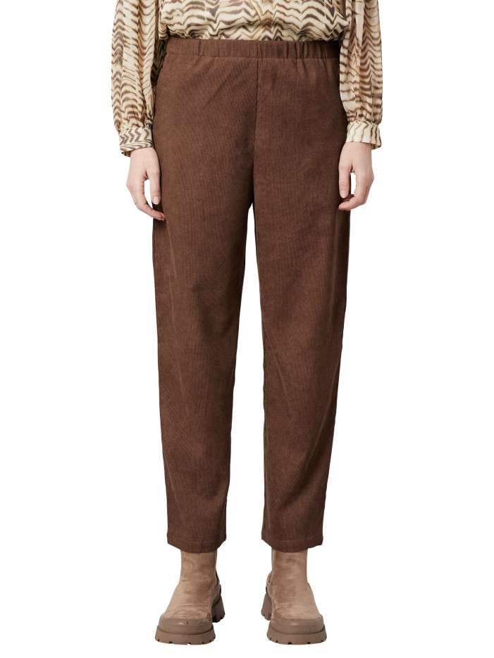 Pantalon chino marron uni...