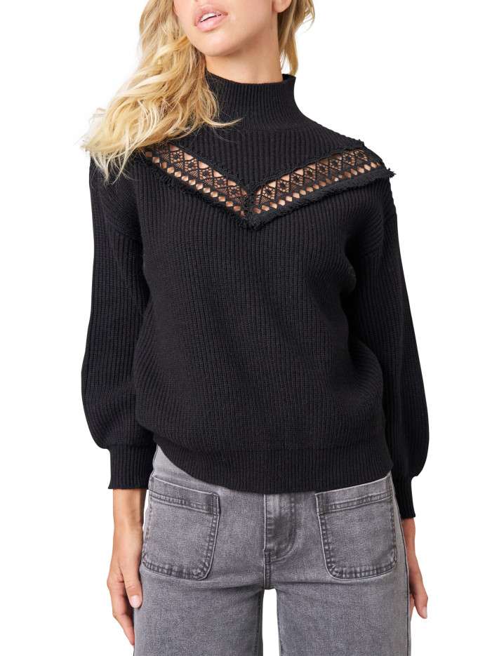 Pull noir uni avec une...
