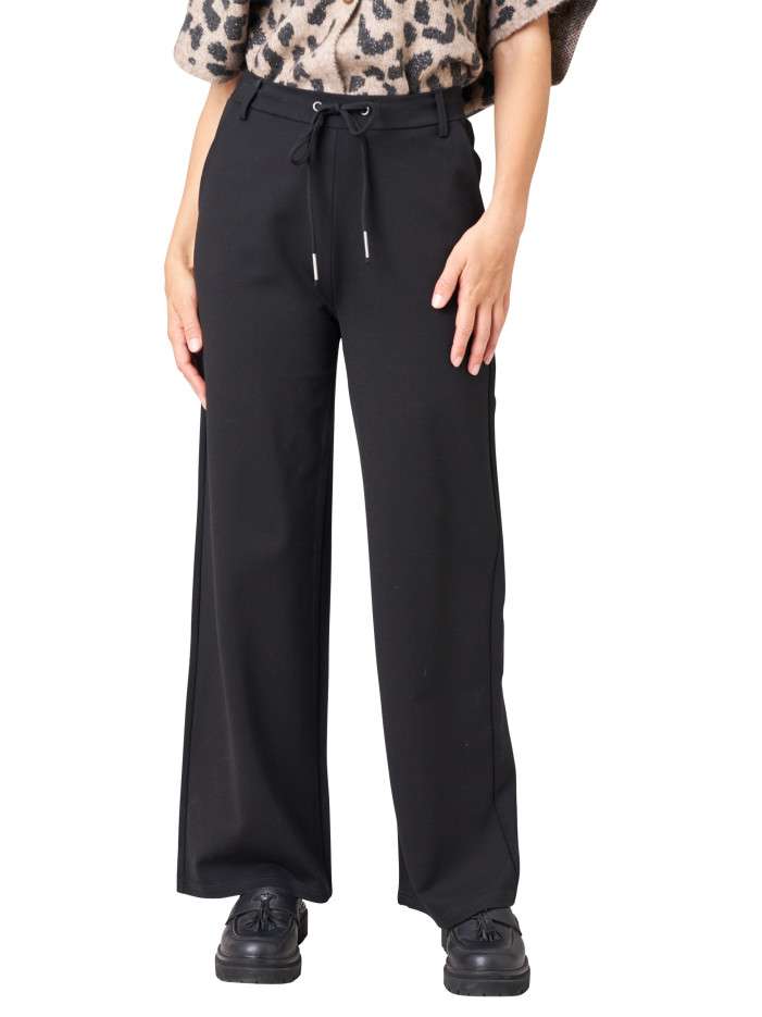 Pantalon chino noir uni...