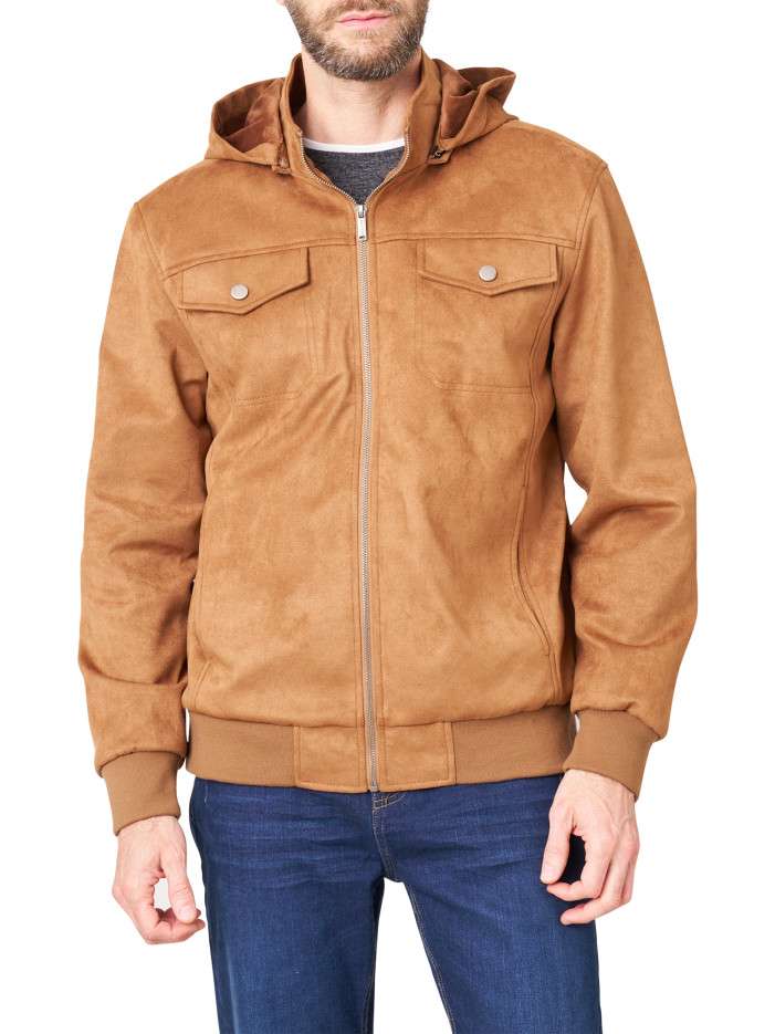 Blouson camel uni avec une...