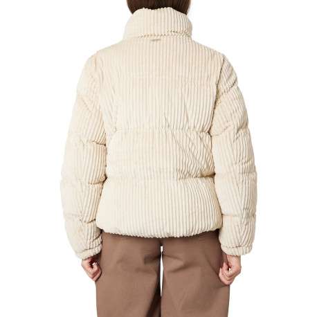 Blouson écrue uni avec une coupe droite et un col montant - Image 2