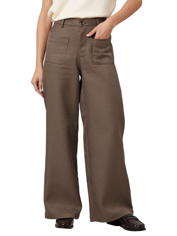 Pantalon chino taupe à...