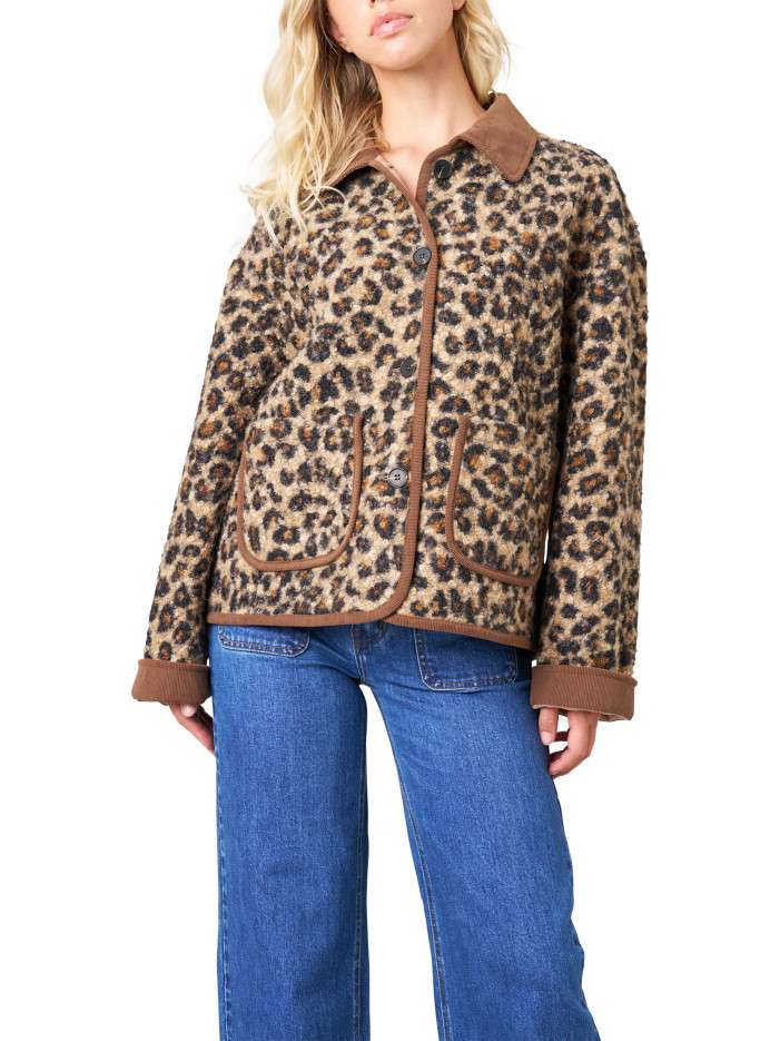 Blouson léopard animalier...