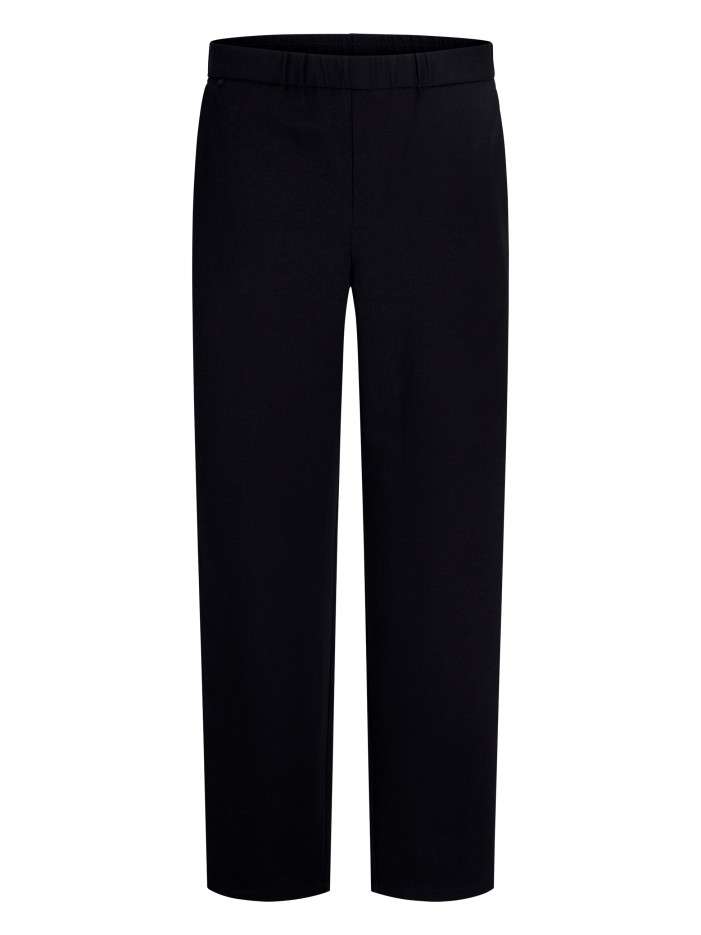 Pantalon chino noir uni...