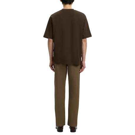T-shirt marron à coupe ajustée pourvu d'un col rond et de manches courtes - Image 3