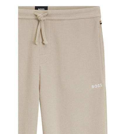 Pantalon jogging beige uni avec une coupe ajustée et une taille basse - Image 2
