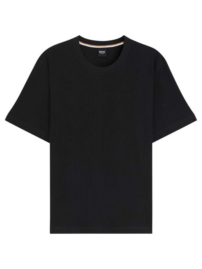 T-shirt noir uni avec une...