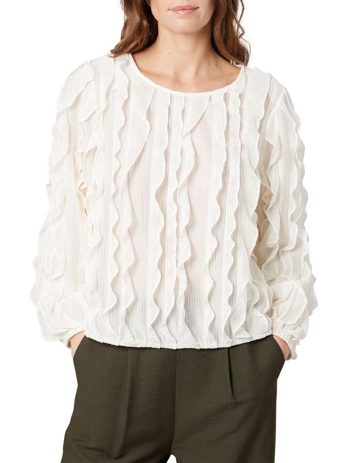 Blouse blanche uni avec une...