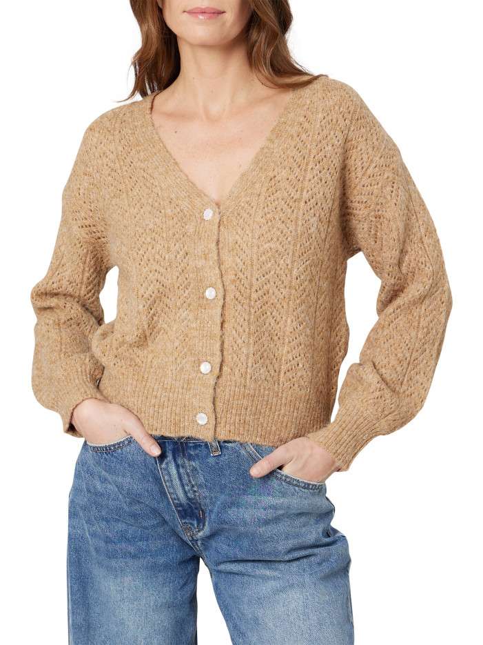 Gilet camel uni avec une...