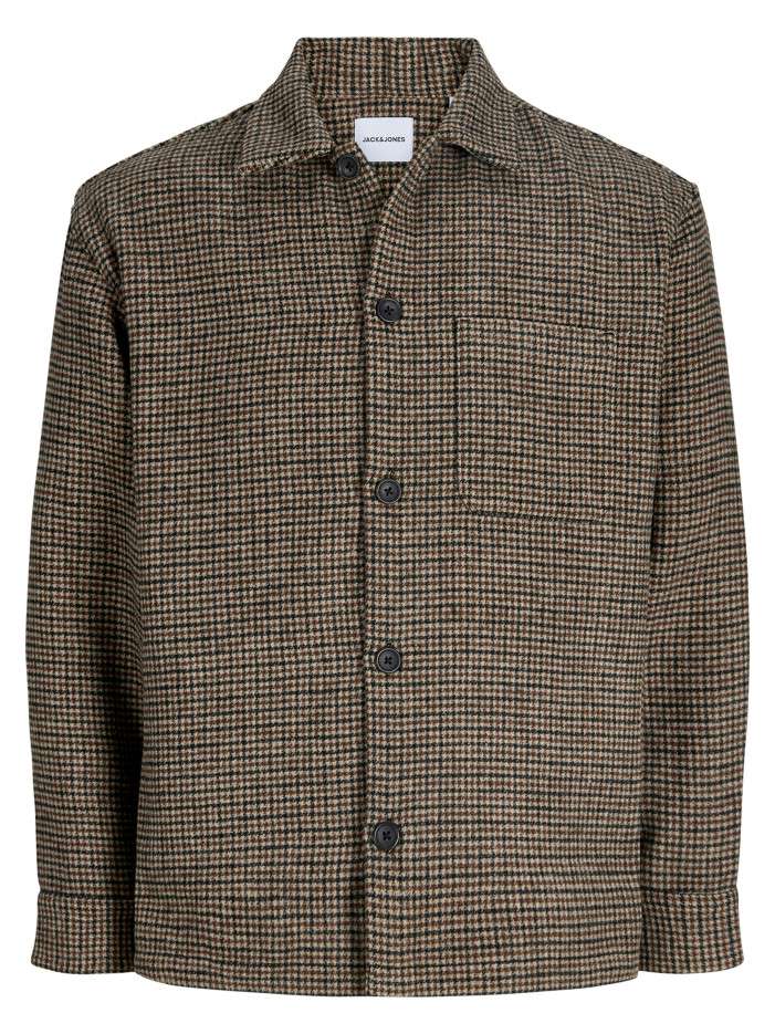 Chemise marron à motif...