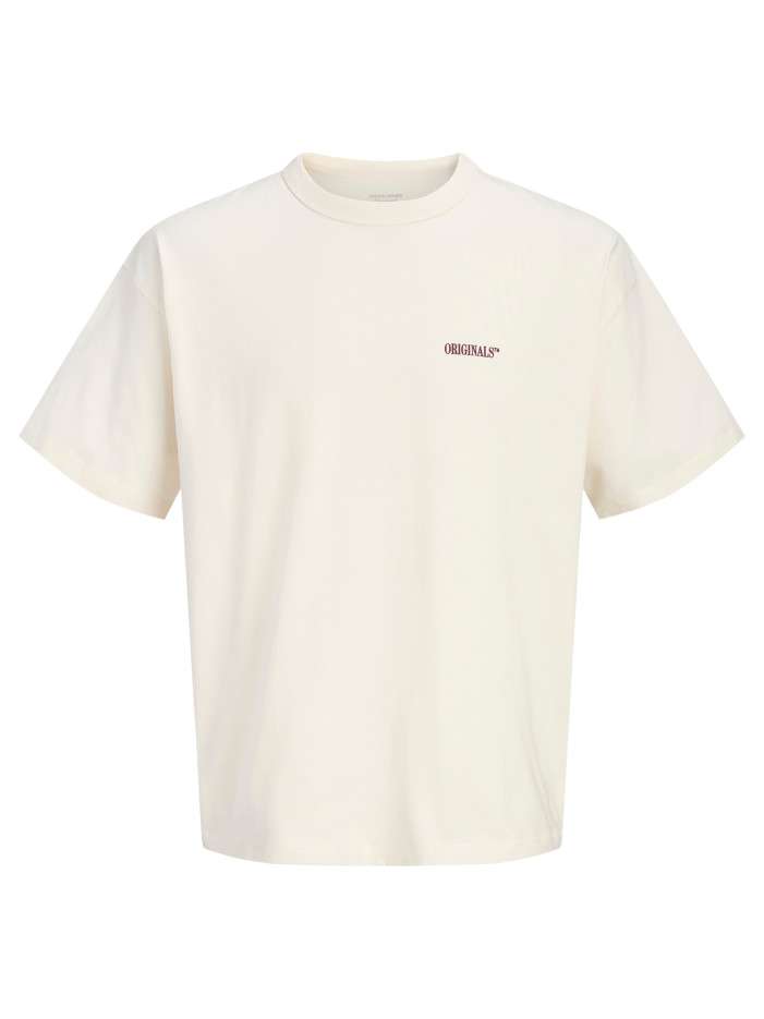 T-shirt en coton écru uni...