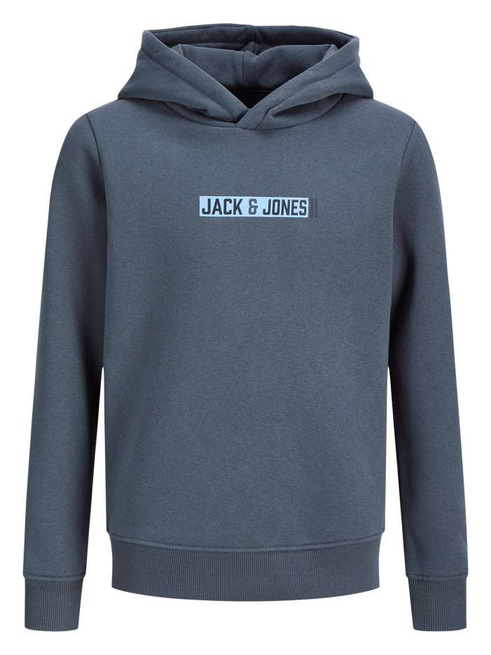 Sweat gris uni à capuche...