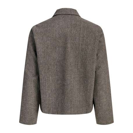 Surchemise marron à motifs avec une coupe droite et un col à revers - Image 2