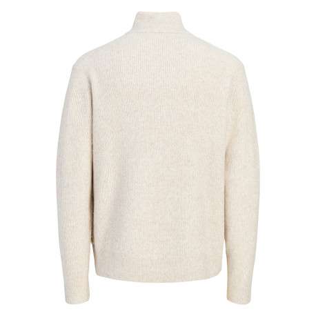 Pull écru uni avec une coupe droite et des manches longues - Image 2