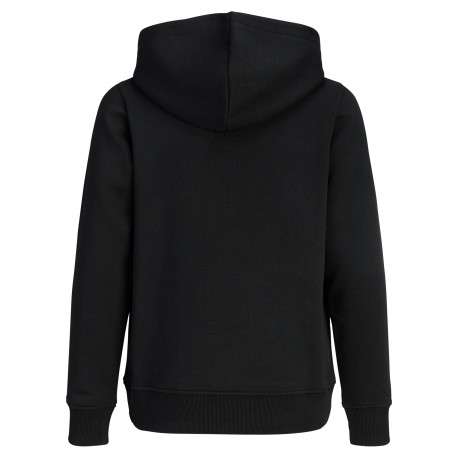 Sweat noir à imprimé avec une coupe droite et un col à capuche - Image 2