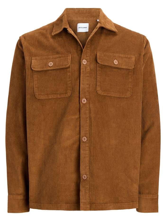 Chemise en coton camel unie...