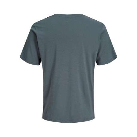 T-shirt en coton gris à imprimé avec une coupe droite et un col rond - Image 2