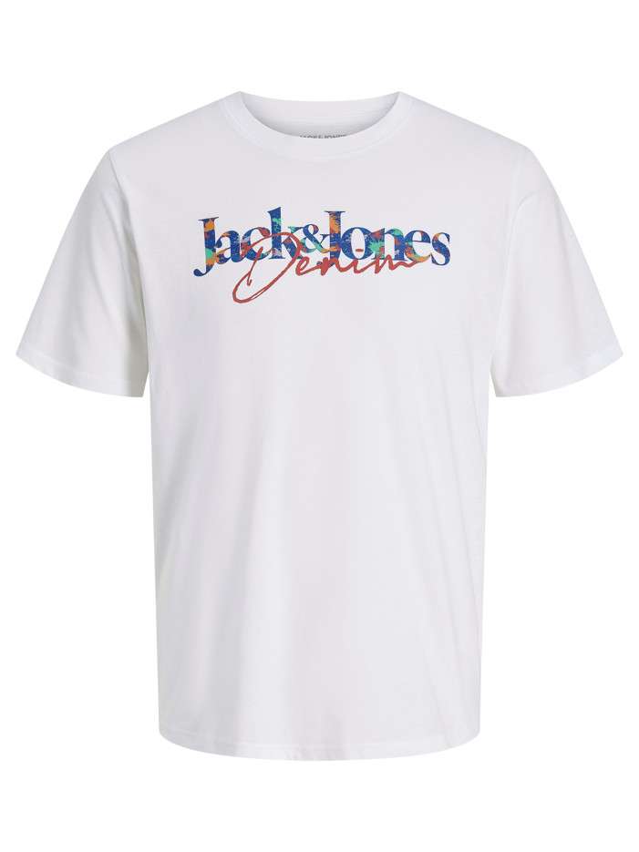 T-shirt en coton blanc à...