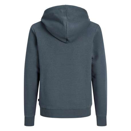 Sweat en coton mélangé indigo à imprimé avec une coupe droite et une capuche - Image 2