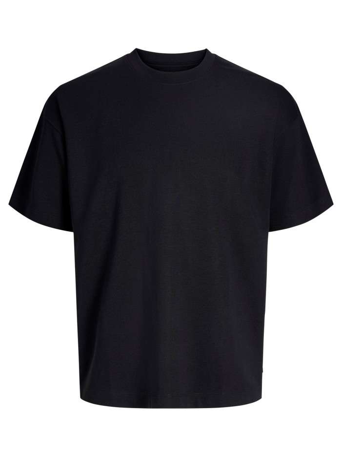 T-shirt noir uni avec une...