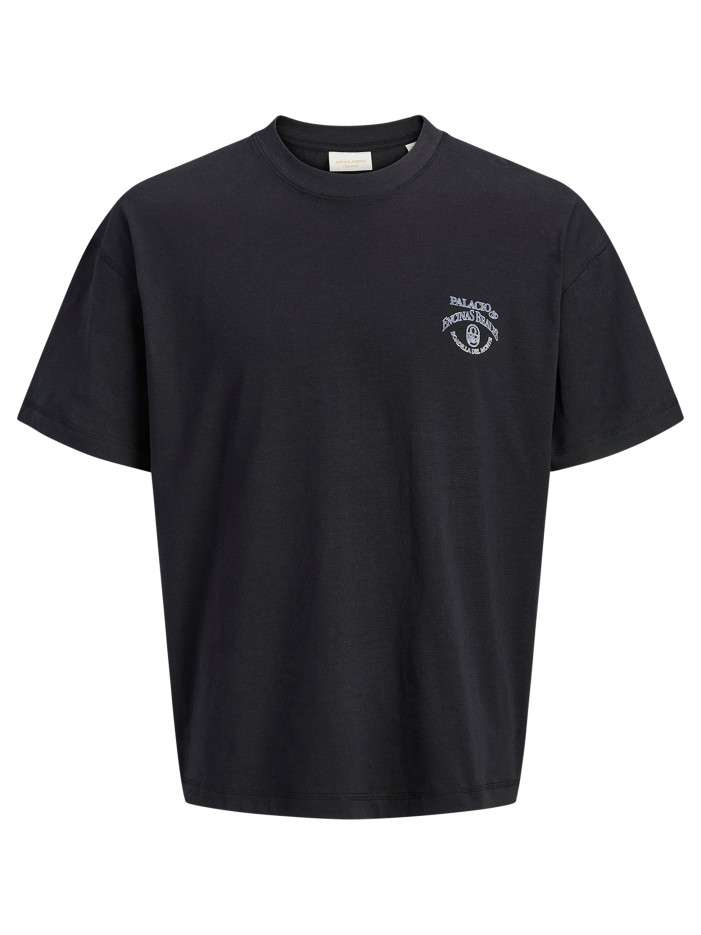 T-shirt en coton noir à...