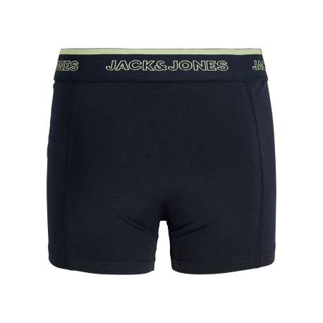 Lot de 3 Boxers classique en coton biologique marine uni avec taille élastiquée - Image 2