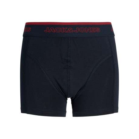 Lot de 3 Boxers classique en coton biologique marine uni avec taille élastiquée - Image 3