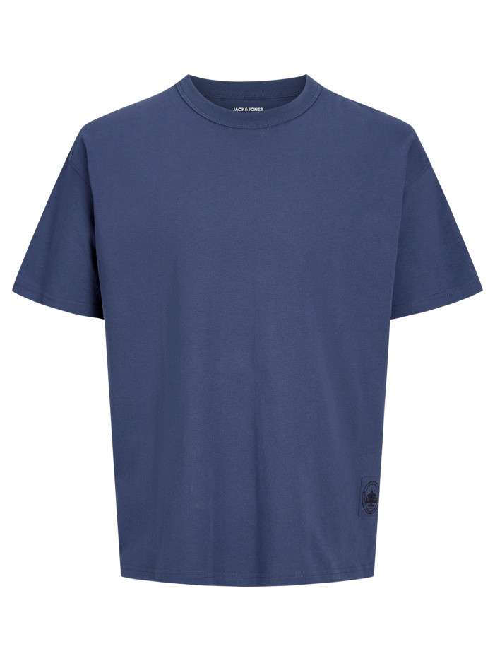 T-shirt en coton bleu à...